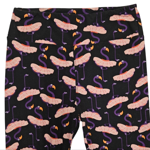 lularoe flamingos high waist leggings - Picture 3 of 3
